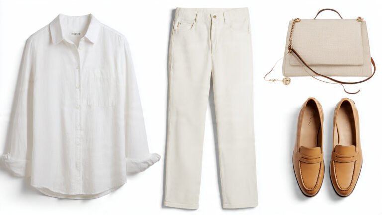 All-White Summer Business Casual Outfit