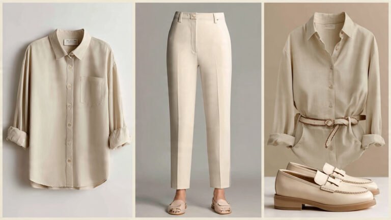 Beige Monochrome Minimalist Outfit