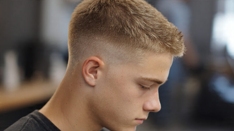 Blonde Crew Cut Fade