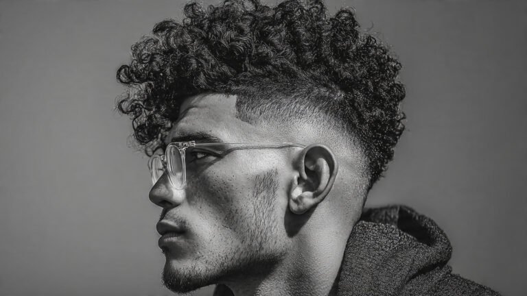 Burst Fade Curly Mohawk