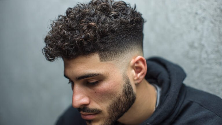 Burst Fade Curly Top