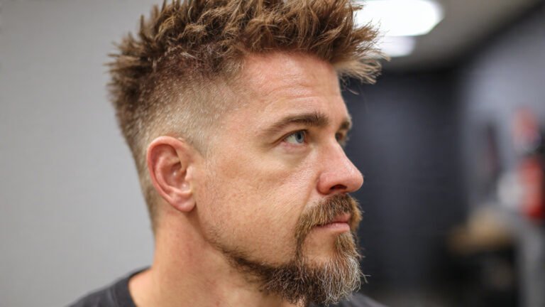 Burst Fade Mohawk with Edgy Goatee