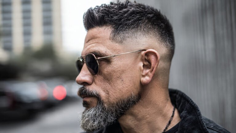 Burst Fade With Modern Goatee