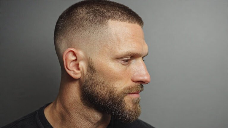 Buzz Cut With Slight Length on Top