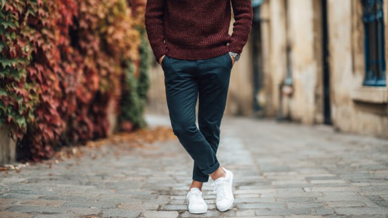 Casual Sweater Outfit With White Sneakers