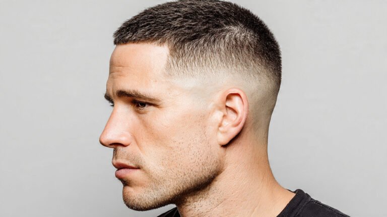 Classic Buzz Cut With Low Fade