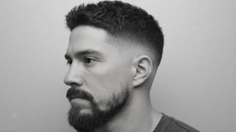 Classic Mid Fade With Full Goatee