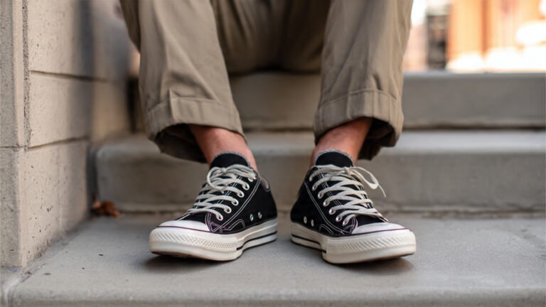 Converse Outfit with Cropped Pants