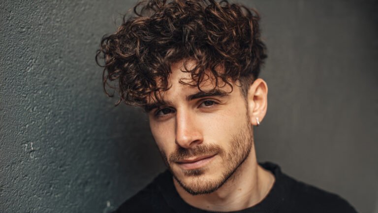 Curly Fringe With Mid Fade