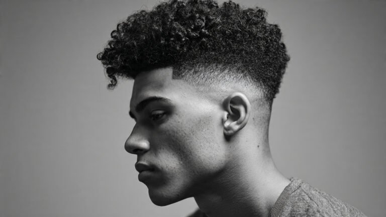  Curly High Top Fade