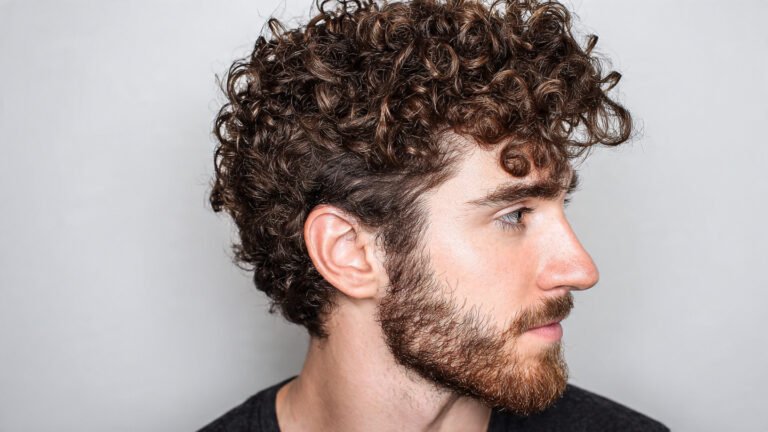 Curly Perm Mid Taper Fade