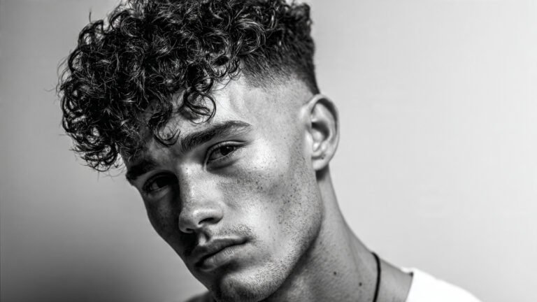 Curly Top With Low Taper