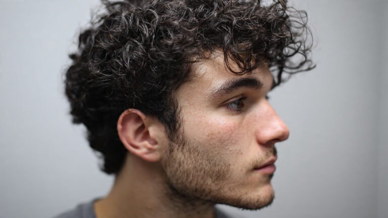Curly Wolf Cut With Taper Fade