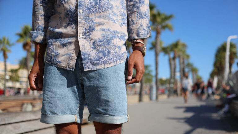 Denim Shorts With Casual Vacation Shirt