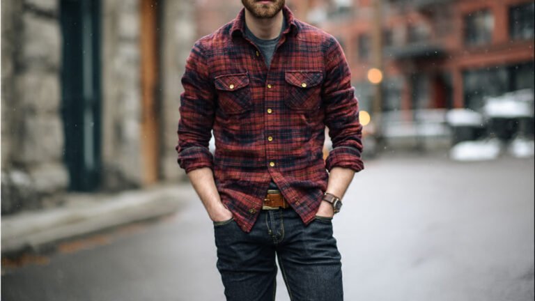 Flannel Shirt With Black Denim and Boots
