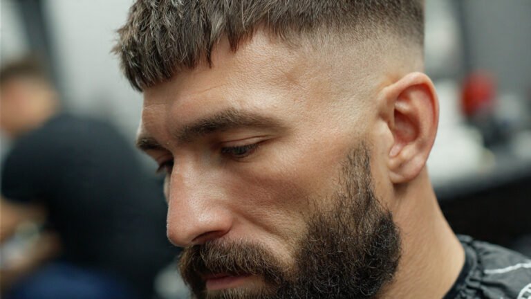 French Crop Beard Style With Fade