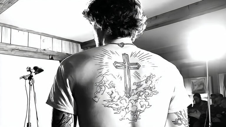 Full Back Spiritual Artwork Featuring Cross