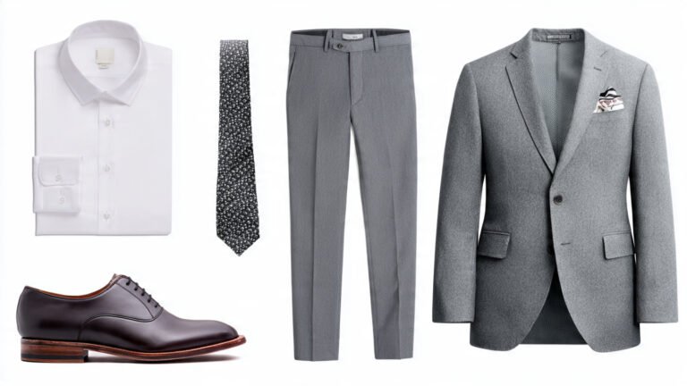Grey Blazer Wedding Guest Outfit