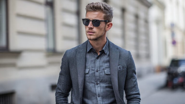 Knit Polo with Tailored Pants