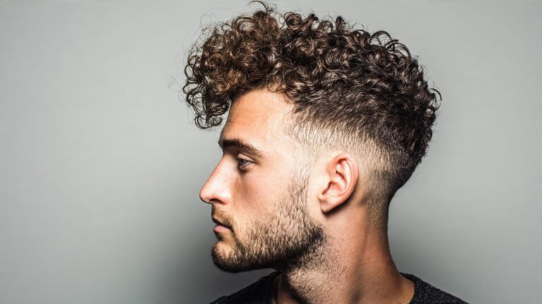 High Fade With Tight Curls