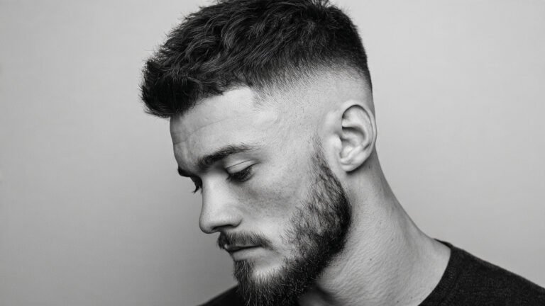 High Skin Fade with Sharp Angular Goatee