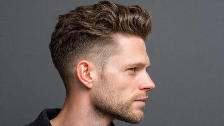 Classic Quiff With Mid Fade