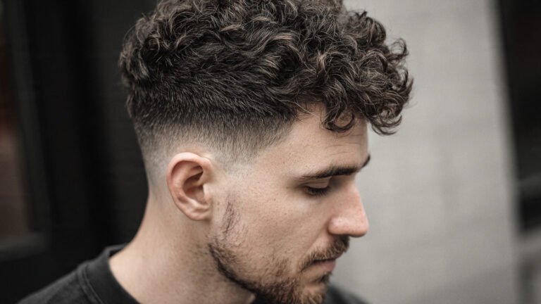 Short Curly Taper Fade
