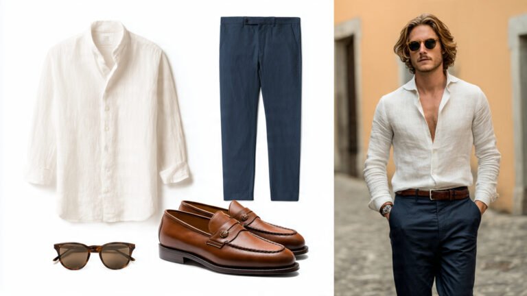 Summer Date Outfit with Linen Shirt