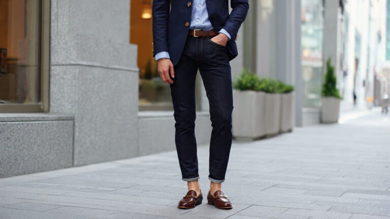 Smart Casual Blazer With Dark Denim