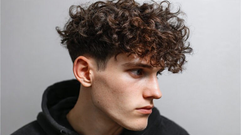  Curly Top With Low Fade
