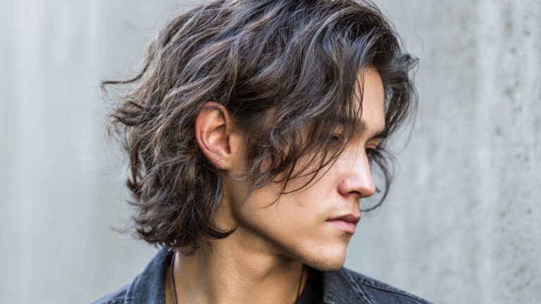 Messy Feathered Mid-Length Hair