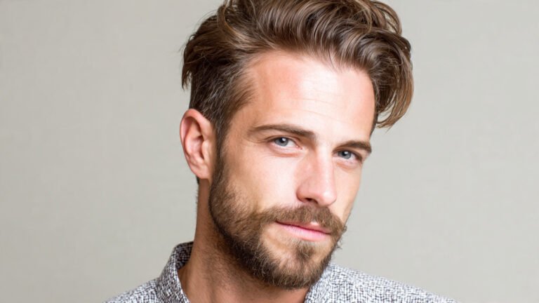 Italian Flow Haircut With Light Boxed Beard