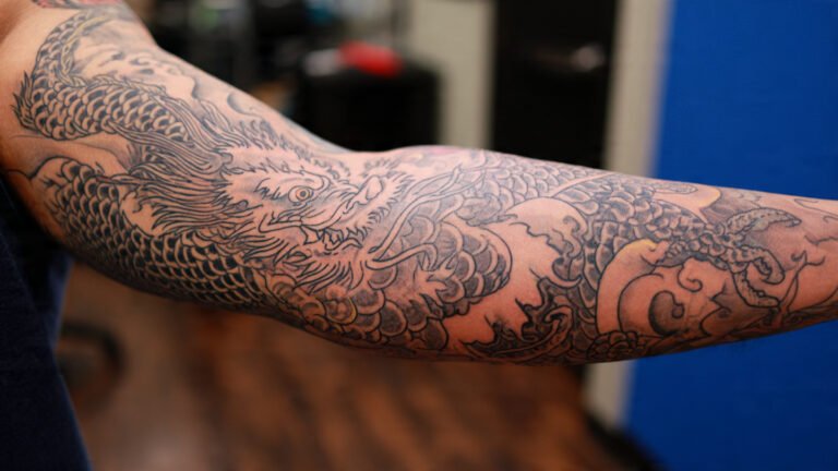 Japanese Dragon Full Sleeve Tattoo