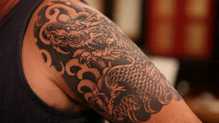 Japanese Dragon Half Sleeve Tattoo