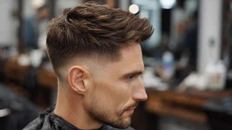 Layered Wolf Cut With High Fade