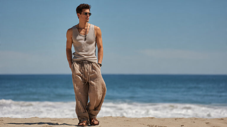 Lightweight Tank With Linen Pants