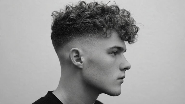  Low Fade With Long Curly Top