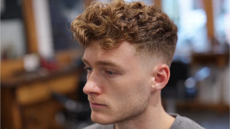Low Taper Fade With Natural Curly Top