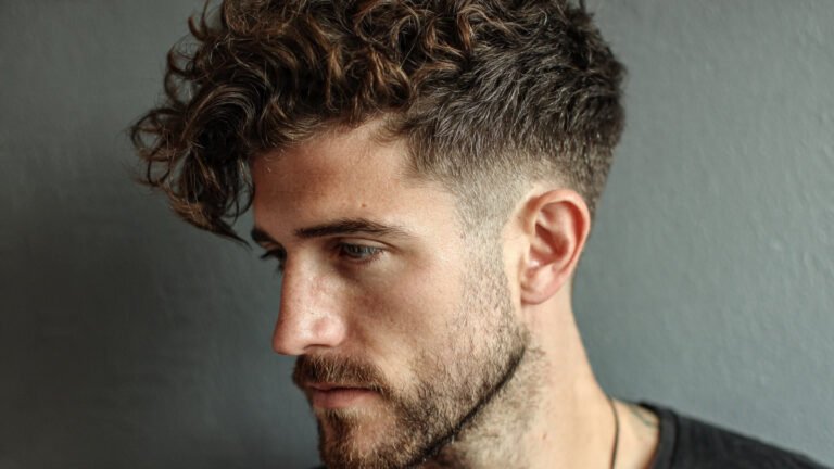 Low Taper Fade With Wavy Texture