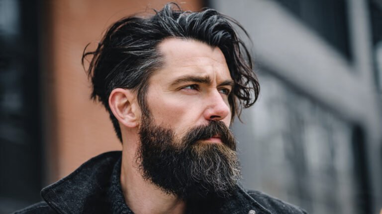 Medium Beard With Long Layered Hair