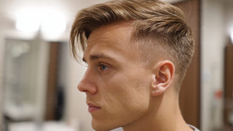 Medium Straight Hair With Low Fade