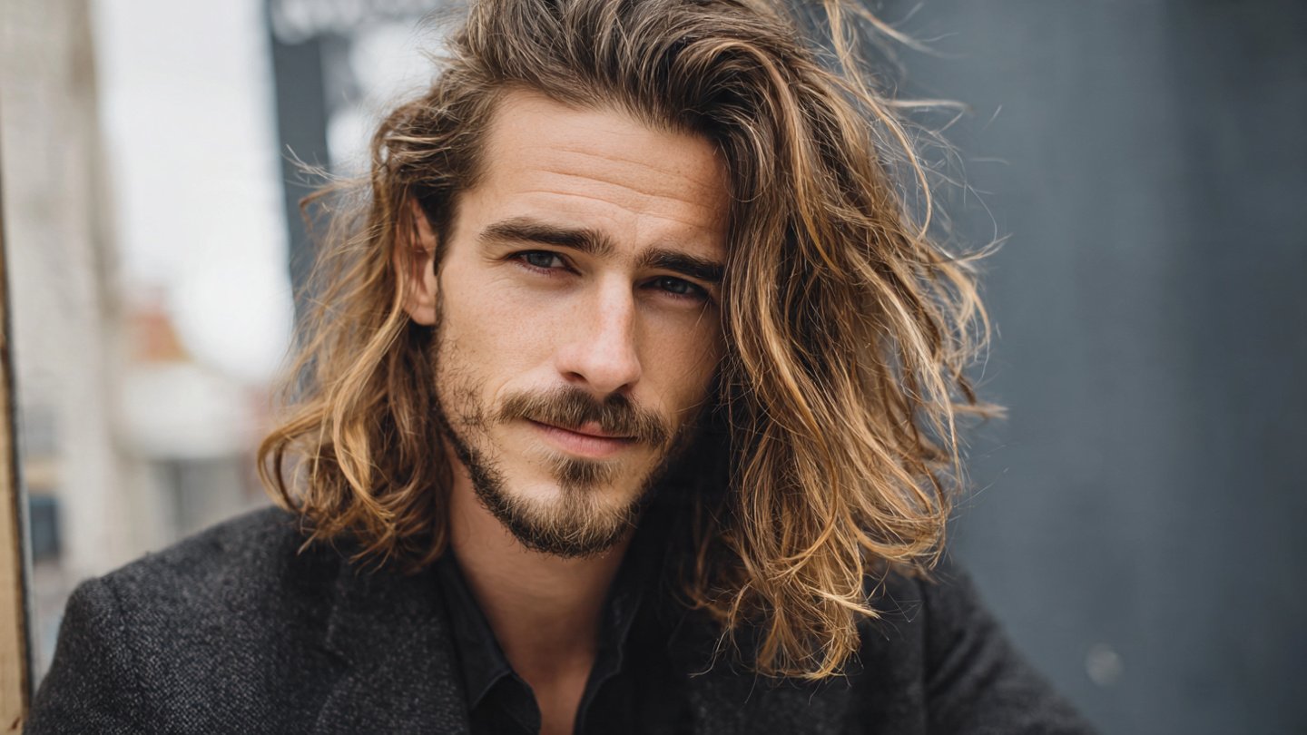 Mens Balayage Long Hair