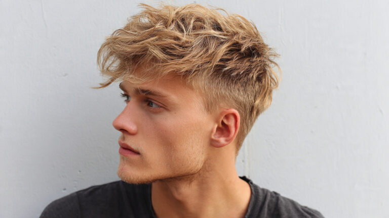 Messy Blonde Textured Fringe