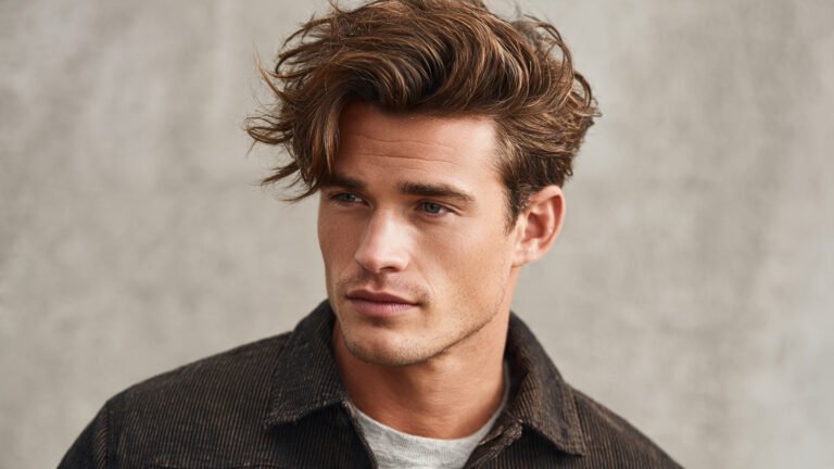  Messy Medium-Length Push Back