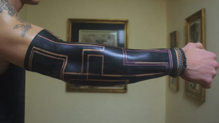  Minimalist Blackwork Arm Sleeve