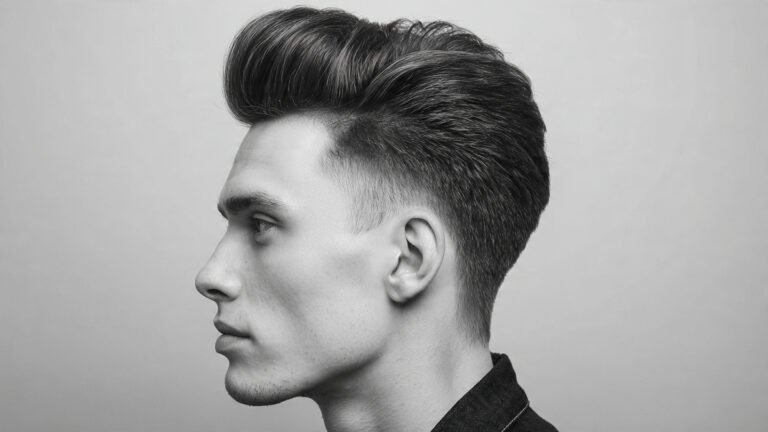 Modern Pompadour With Taper Fade
