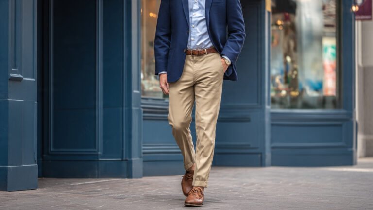 Navy Sport Coat With Khaki Pants