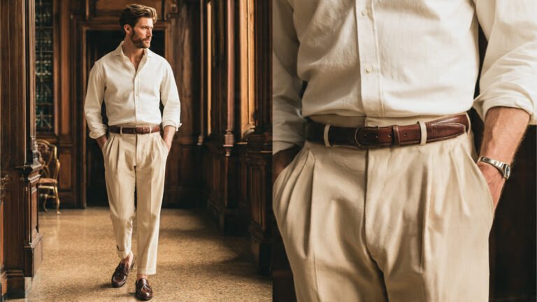 Old Money Inspired Beige and White Look