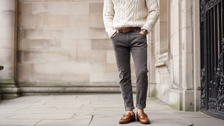 Old Money Inspired Look With Knitwear