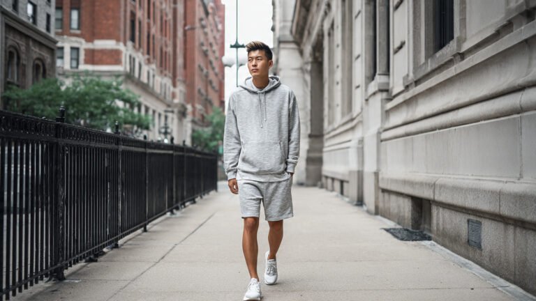 Relaxed Streetwear Hoodie and Shorts